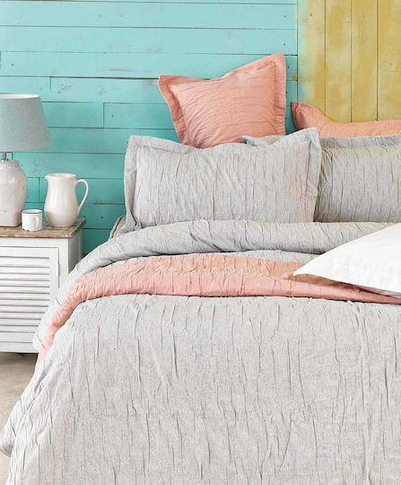 Palamaiki Drake Set Coverlet Queen Size Pink 240x270cm 3pcs