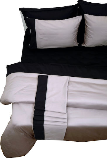 Anna Riska Luxury Bicolour Coverlet Queen Size Cotton Satin 220x240cm Anna Riska Luxury Bicolour Coverlet Queen Size Cotton Satin 220x240cm