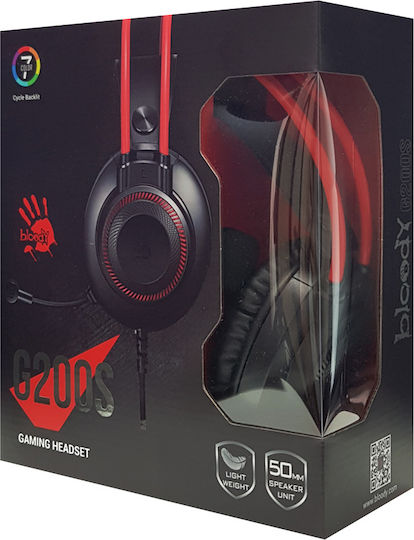 A4Tech G200S Over Ear Gaming Headset cu conexiune USB Negru