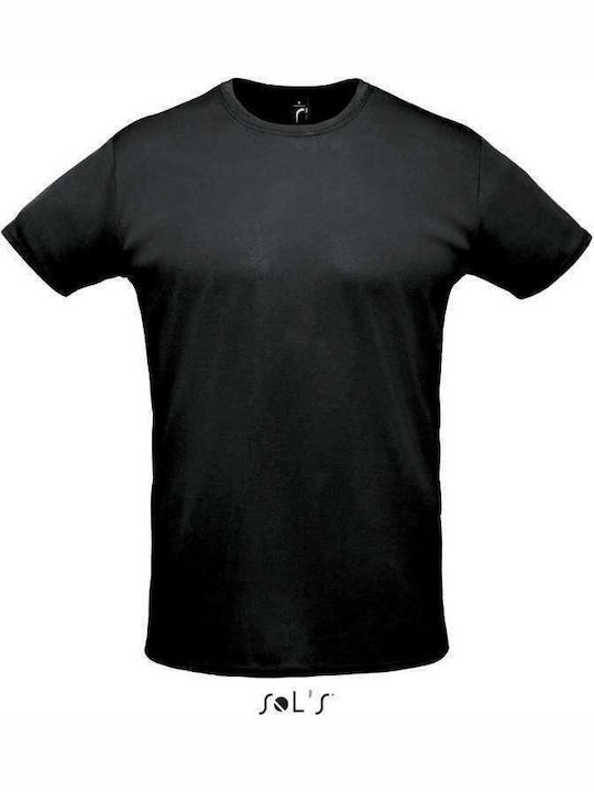 Sol's Sprint Werbe-T-Shirt in Schwarz Farbe