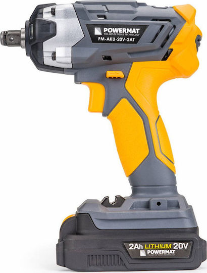 Powermat PM-AKU-20V-2AT Μπουλονόκλειδο Μπαταρίας 20V 1x2Ah με Υποδοχή 1/2"