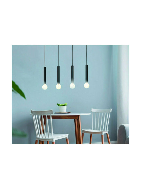 Eglo Cortenova Pendant Chandelier for 4 Bulbs E27 Black