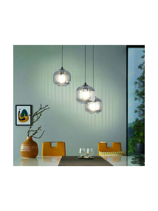 Eglo Mantunalle 1 Pendant Light Three-Light for Socket E27 Transparent