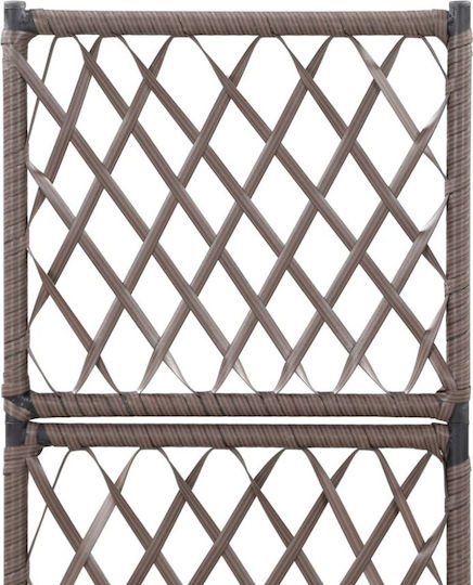 vidaXL Raised Wooden-Frame Brown Flower Pot Plastic Brown 30x30x107cm