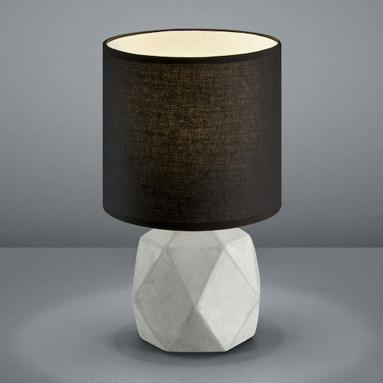 Trio Lighting Τσιμεντένιο Πορτατίφ για Ντουί E14 με Μαύρο Καπέλο και Γκρι Βάση