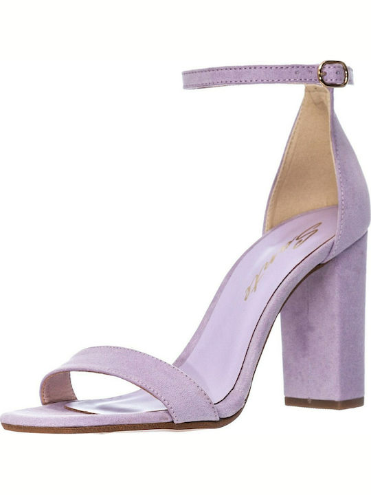 Suede Sandalen Lila