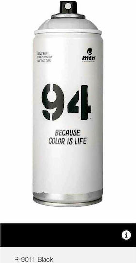 Montana Colors Спрей Боядисване 94 с Мат Ефект Черно R-9011 400мл
