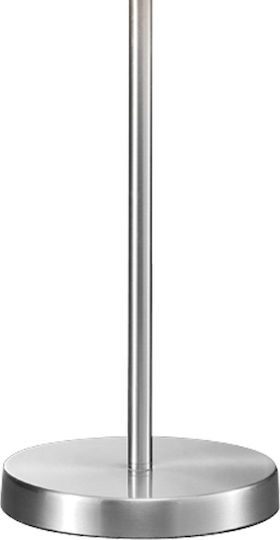 Trio Lighting Hotel Μεταλλικό Πορτατίφ για Ντουί E27 με Μπεζ Καπέλο και Ασημί Βάση