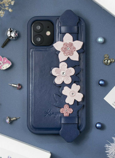 Kingxbar Sweet Series Back Cover Synthetic Leather Blue (iPhone 12 / 12 Pro)