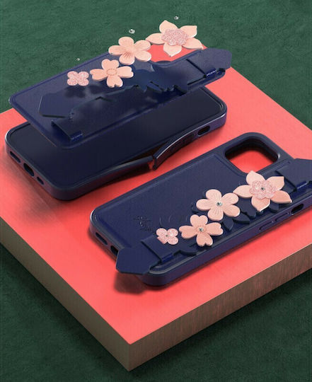Kingxbar Sweet Series Back Cover Synthetic Leather Blue (iPhone 12 / 12 Pro)