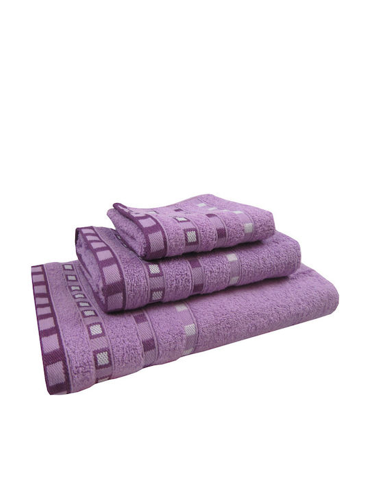 Le Blanc Facecloth Πεννιέ Ζακάρ Πουά 50x90cm. Lila Weight 450gr/m²