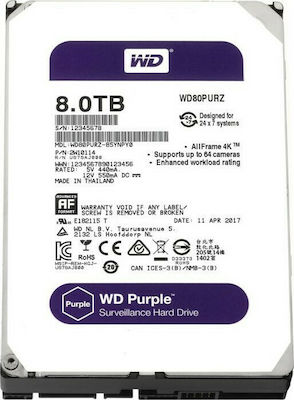 お気に入り】 WD 8TBパープル監視用内蔵HDD - 7200 RPM， SATA 6 Gb/s