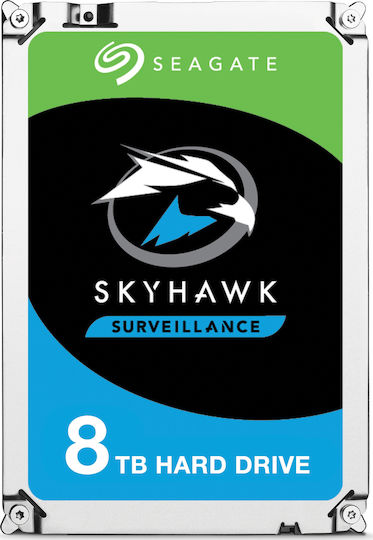 Seagate SkyHawk 8TB HDD Hard Drive 3.5" SATA III 7200rpm with 256MB Cache for Desktop / Recorder ST8000VX004