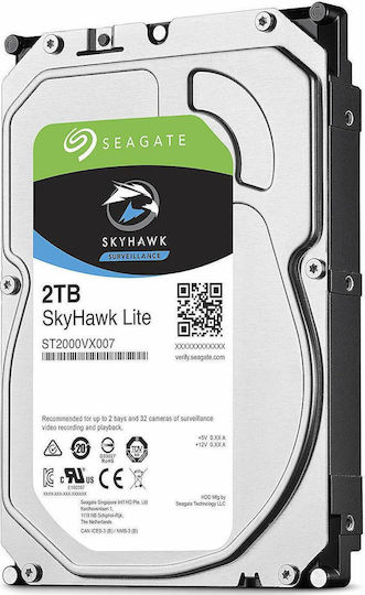 Seagate Skyhawk 2TB HDD Hard Drive 3.5" SATA III 7200rpm with 64MB Cache for Recorder ST2000VX008