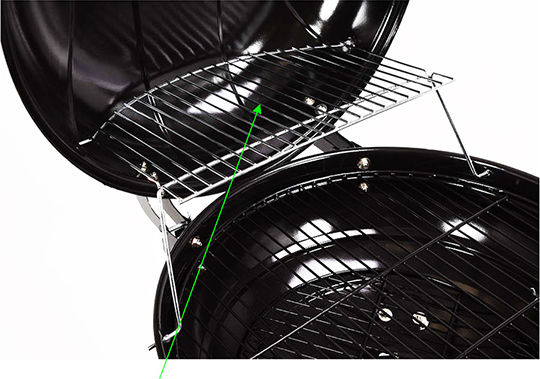 Lund Inox Grătar cu Cărbuni Cazan cu Capac și Termometru 54cmx54cm