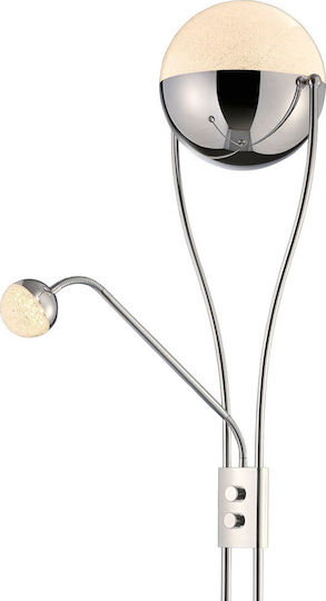 Trio Lighting Chris LED Floor Lamp H180xL52cm with Warm White Light 2000lm Chrome