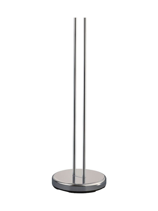 Trio Lighting Chris LED Floor Lamp H180xW52cm. with Warm White Light 2000lm Silver