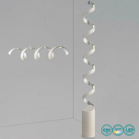 Fan Europe Helix-PT10C LED Floor Lamp H152xW14.5cm. with Warm White Light 1700lm White