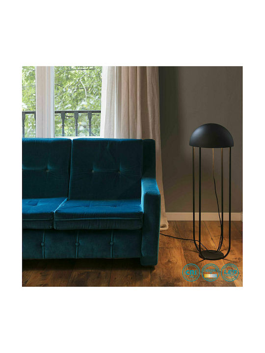 Faro Barcelona Jellyfish Floor Lamp H90xW29cm. with Socket for Bulb E27 Black