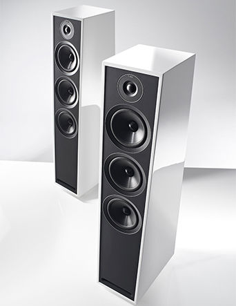 Acoustic Energy 305 Paar Hi-Fi Lautsprecher Boden 200W 3 Anzahl von Fahrern B18.5xT30xH90cm. Weiß