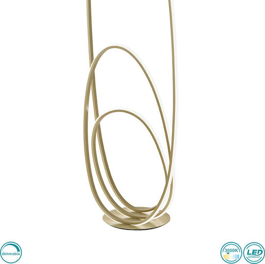 Ondaluce Golden LED Φωτιστικό Δαπέδου Υ160εκ. Χρυσό Ondaluce Golden LED Φωτιστικό Δαπέδου Υ160εκ. Χρυσό