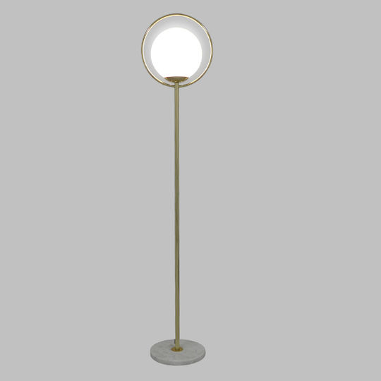 GloboStar VERSAILLES Floor Lamp H170xW35cm. with Socket for Bulb E27 White