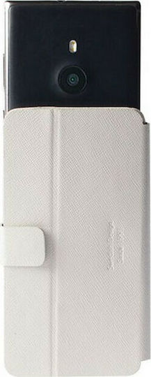 Krusell Leather Malmo Flipwallet Slide 3XL (Λευκό)