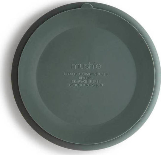 Mushie Baby Food Plate Shifting made of Silicone Green