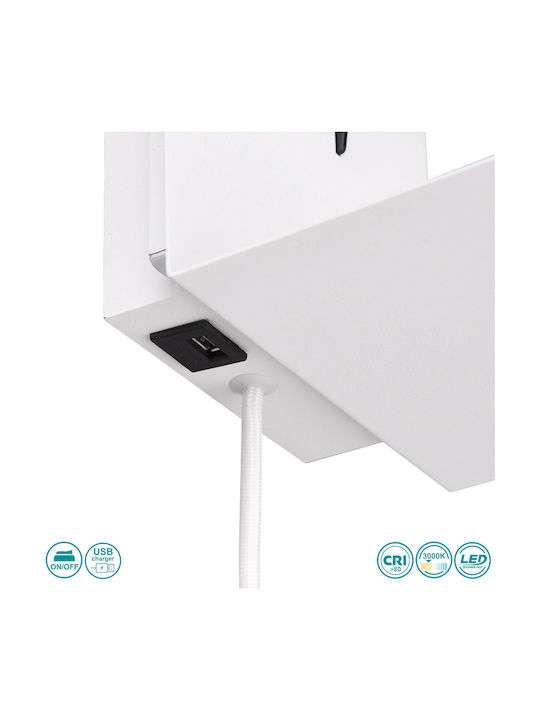 Trio Lighting Element Модерен Осветително тяло За стена с вграден LED 16x16см.