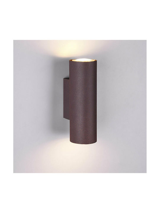 Trio Lighting Marley Modern Wall Lamp with Socket GU10 Brown Width 18cm