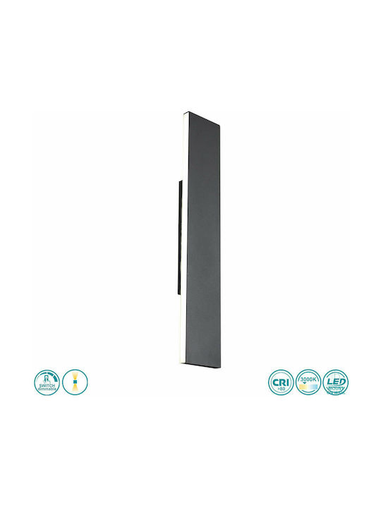 Trio Lighting Concha Lamp Wall LED Black 47x8cm Trio Lighting Concha Lamp Wall LED Black 47x8cm