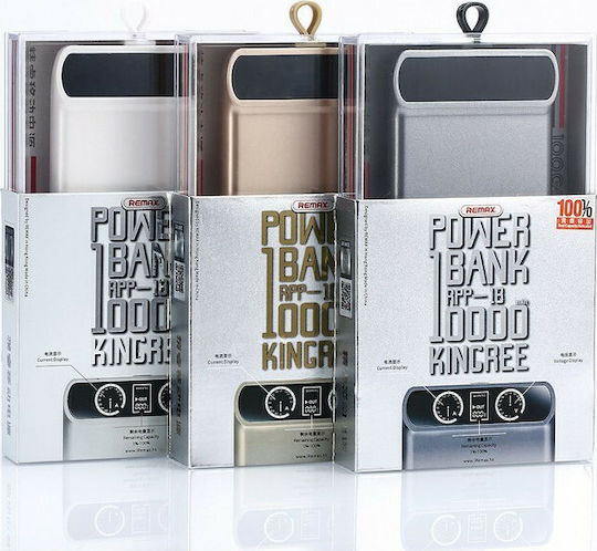 Remax Kincree RPP-18 Power Bank 10000mAh 60W με 2 Θύρες USB-A Χρυσό