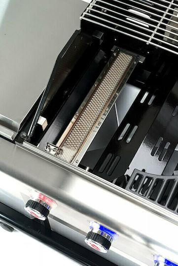 Landmann Triton PTS + Ψησταριά Υγραερίου Μαντεμένιας Σχάρας 80x44εκ. με 6 Εστίες 12kW και Πλαϊνό Μάτι Υπερύθρων 7.4kW