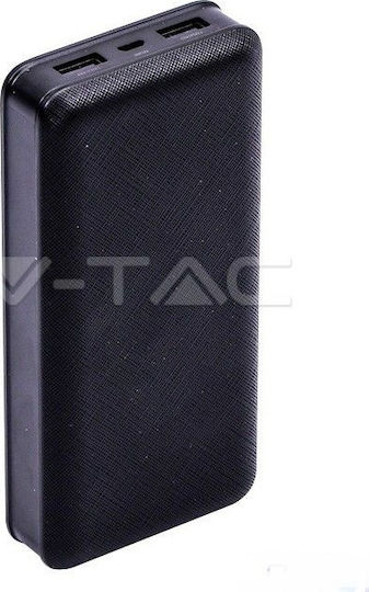 V-TAC VT-3502 Power Bank 20000mAh с 2 USB-A порта Черен