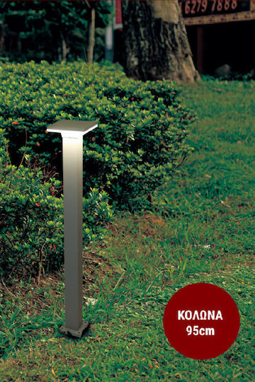 Adeleq Aluminum Square Column 95cm for 9-898981 Mounting Post for Lighting Fixtures made of Aluminum White 9-899095081
