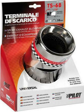 Lampa Exhaust Muffler TS-68 Universal Slanted 110 Degrees 40-62mm