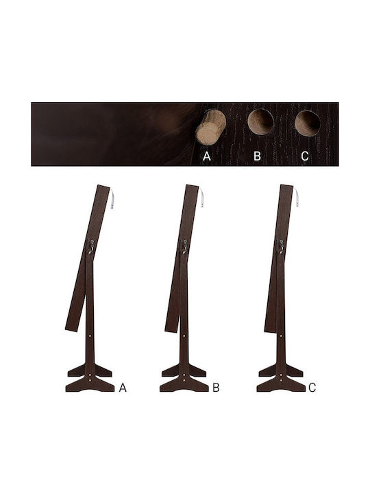 Songmics Oglindă De Podea Cu Cadru Din Lemn Maro 151.5x41.1cm