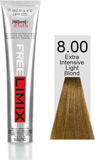 Freelimix Permanent Color Βαφή Μαλλιών 8.00 Ξανθό Πολύ Ανοιχτό Έντονο 100ml