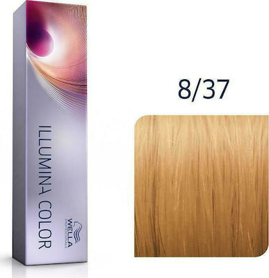 Wella Illumina Color 8/37 Ξανθό Ανοιχτό Χρυσό Καφέ 60ml