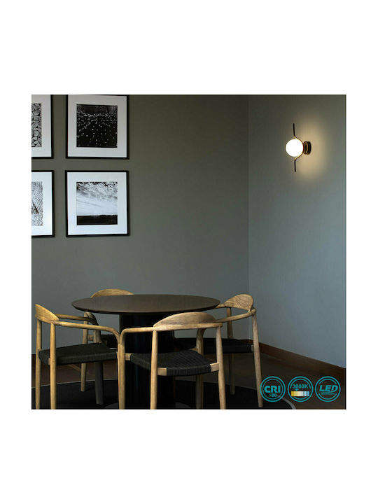 Faro Barcelona Le Vita Modern Lamp Wall with Integrated LED and Warm White Light Black 19x19cm