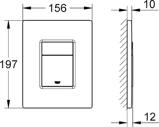Grohe Skate Cosmopolitan II Flush Plate Dual Flush