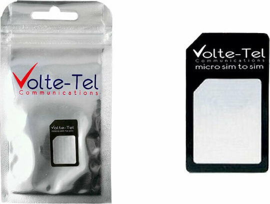 Volte-Tel Micro SIM to SIM Adaptor SIM Adapter σε Μαύρο χρώμα