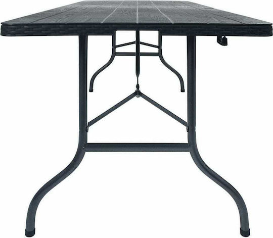 Table Catering Foldable 180x75x72cm Black Table Catering Foldable 180x75x72cm Black