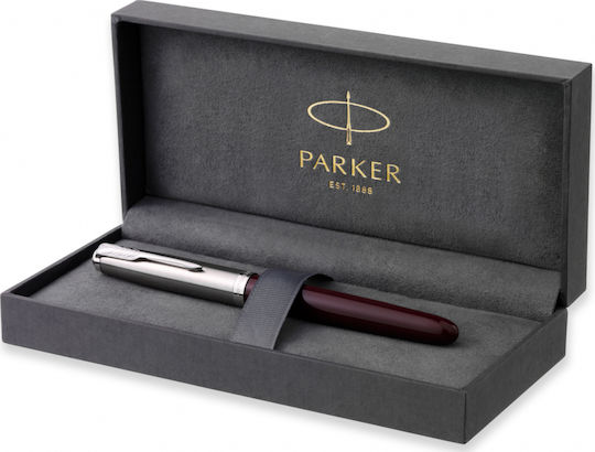 Parker 51 Core Burgundy Ct M Writing Pen Medium Red made of Steel with Blue Ink