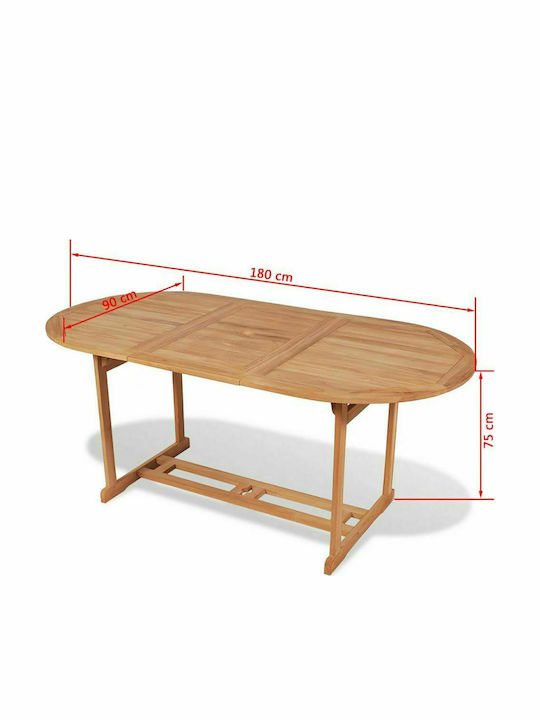 Wooden Masa pentru spații exterioare 180x90x75buc