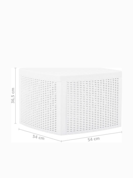 Auxiliary Outdoor Free Standing Plastic Table White 54x54x36.5cm