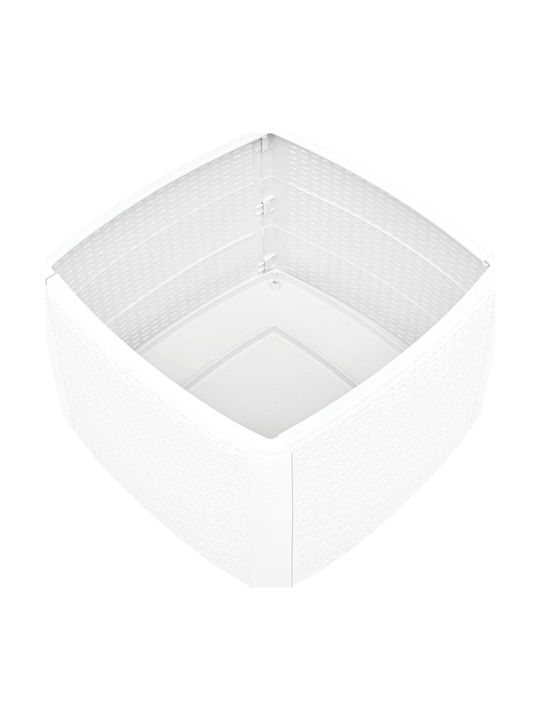 Auxiliary Outdoor Free Standing Plastic Table White 54x54x36.5cm