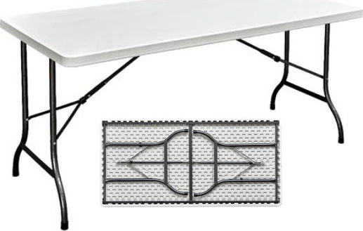 Τραπέζι Catering Πτυσσόμενο 152x74.5x72 Λευκό Τραπέζι Catering Πτυσσόμενο 152x74.5x72 Λευκό