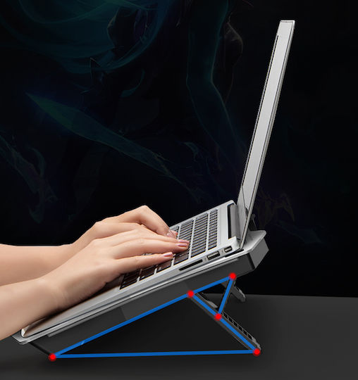 Powertech Kühlung Pad für Laptop bis zu 18" mit 2 Ventilatoren und Beleuchtung (PT-929)