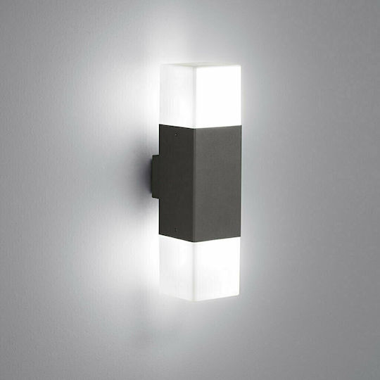 Trio Lighting Hudson Стенен Външен Плафон E14 IP44 Двоен лъч 8x33εκ.